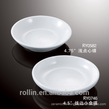 cheap white porcelain round sauce dish